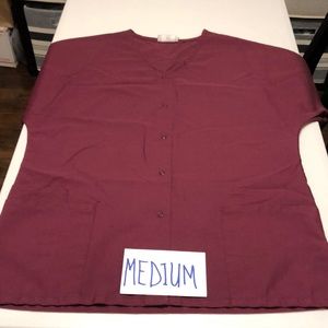 White Swan Scrub Top Medium